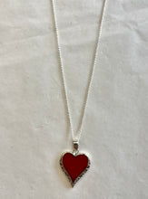 Load image into Gallery viewer, Sterling Silver Coral Pendant and Sterling silver 18” chain
