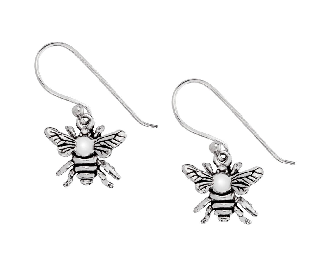 Sterling Silver Bee Earrings