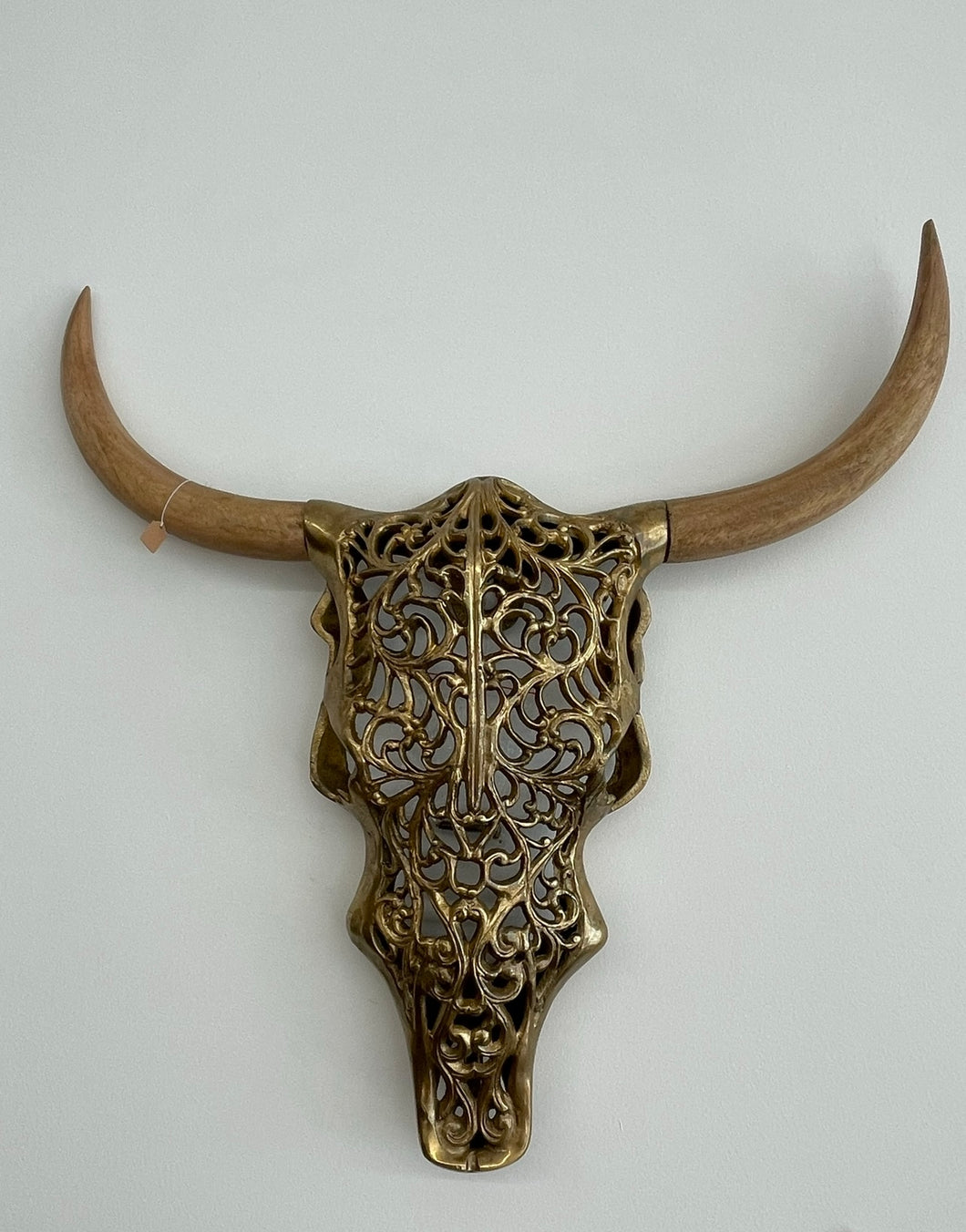 Wall hanging  Gold buffalo skull