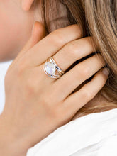 Load image into Gallery viewer, Sterling silver rainbow moonstone ring
