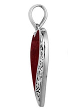 Load image into Gallery viewer, Sterling Silver Coral Pendant and Sterling silver 18” chain
