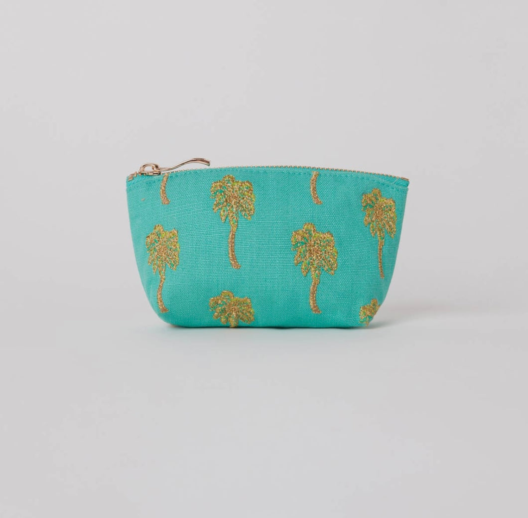 Elizabeth Scarlett Turquoise Palm coin purse