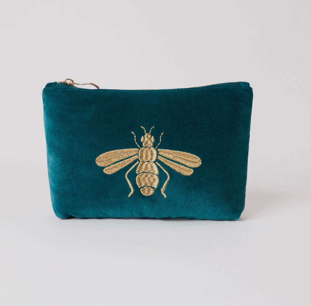 Elizabeth Scarlett Rich blue Cosmetic bag