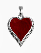 Load image into Gallery viewer, Sterling Silver Coral Pendant and Sterling silver 18” chain
