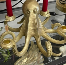 Load image into Gallery viewer, Octopus candelabra Bronze or Gold
